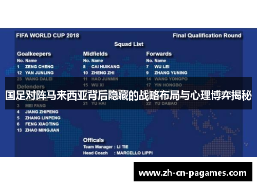 国足对阵马来西亚背后隐藏的战略布局与心理博弈揭秘